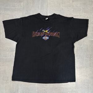 Harley Davidson Columbia Men's Black VTG T-shirt 3X Motorcycle Y2K Graphic Plus
